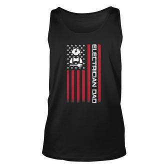 Mens 4Th Of July Us Flag Electrician Dad For Fathers Day Tank Top | Mazezy