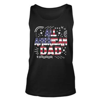 4Th Of July All American Dad Father Independence Day Freedom Unisex Tank Top - Seseable