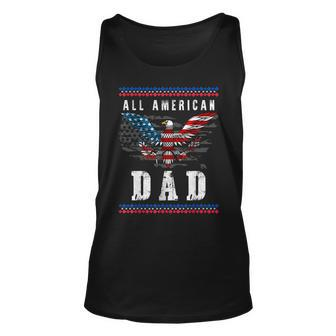 4Th Of July American Flag Dad Unisex Tank Top - Seseable