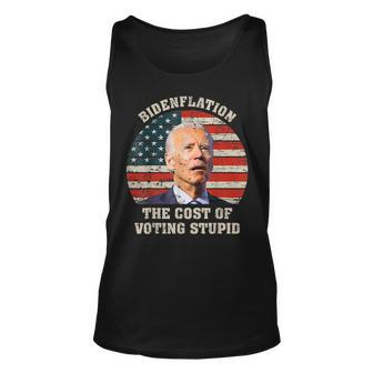 4Th Of July Bidenflation The Cost Of Voting Stupid Biden Unisex Tank Top - Seseable
