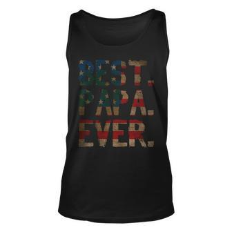 4Th Of July Fathers Day Usa Dad Gift - Best Papa Ever Unisex Tank Top - Seseable