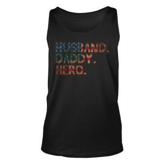 4Th Of July Fathers Day Usa Dad Gift - Husband Daddy Hero Unisex Tank Top - Seseable