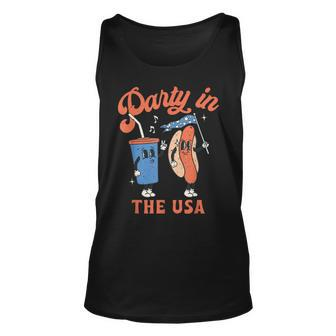 4Th Of July For Hotdog Lover Party In The Usa Unisex Tank Top | Mazezy