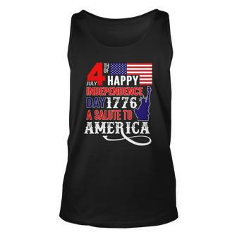 4Th Of July Happy Independence Day 1776 - Independence Day Unisex Tank Top | Mazezy