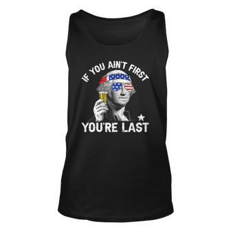 4Th Of July If You Aint First George Sloshington Beer Lover Unisex Tank Top | Mazezy