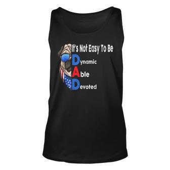 4Th Of July Usa American Flag Pug Patriotic Dad Gift Unisex Tank Top - Seseable