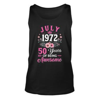 50 Year Old Made In July 1972 50Th Birthday Women Unisex Tank Top - Seseable
