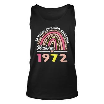 50 Years Old Gifts 50Th Birthday Born In 1972 Women Girls Unisex Tank Top - Seseable