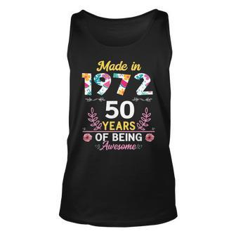 50 Years Old Gifts 50Th Birthday Born In 1972 Women Girls V3 Unisex Tank Top - Seseable