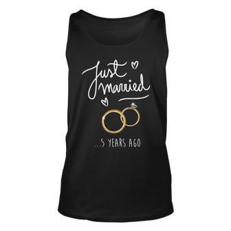 5Th Wedding Anniversary Just Married 5 Years Ago V2 Unisex Tank Top - Seseable