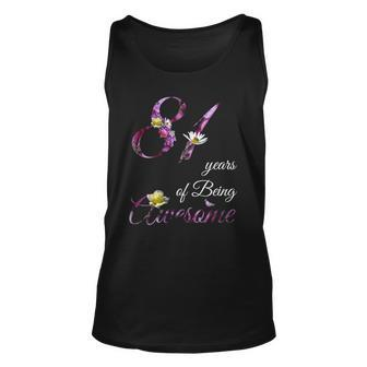 81 Years Old Awesome Floral 1941 81St Birthday Gift Unisex Tank Top | Mazezy