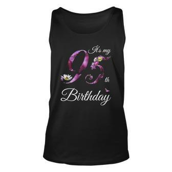 95 Years Old Floral 1927 Its My 95Th Birthday Gift Unisex Tank Top | Mazezy