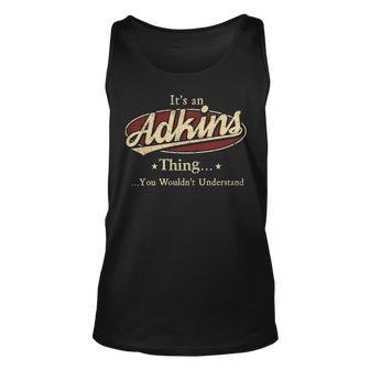 Adkins Shirt Personalized Name Gifts T Shirt Name Print T Shirts Shirts With Name Adkins Unisex Tank Top - Seseable