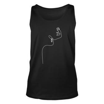 Aesthetic Minimalistic Drawing Female Face Abstract Line Art Tank Top | Mazezy