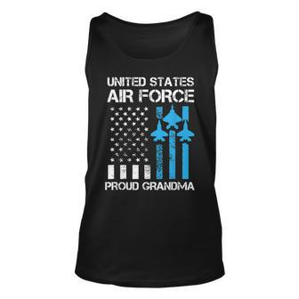 Air Force Us Veteran | Proud Air Force Grandma 4Th Of July Unisex Tank Top - Seseable