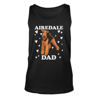 Airedale Dad Papa Daddy Pa Father Bingley Unisex Tank Top | Mazezy