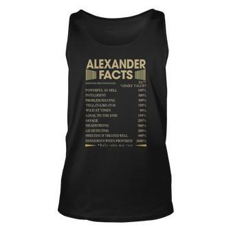 Alexander Name Gift Alexander Facts Unisex Tank Top - Seseable