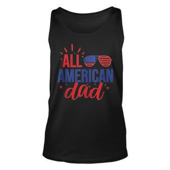 All American Dad 4Th Of July Daddy Sunglasses Family Unisex Tank Top - Seseable