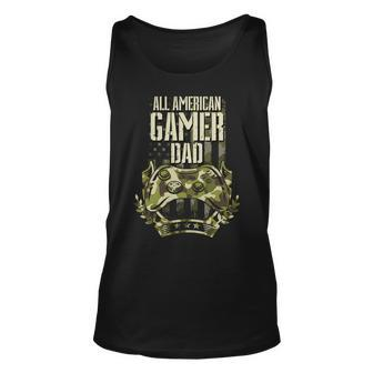 All American Gamer Dad 4Th Of July Independence Day Gaming Unisex Tank Top - Seseable