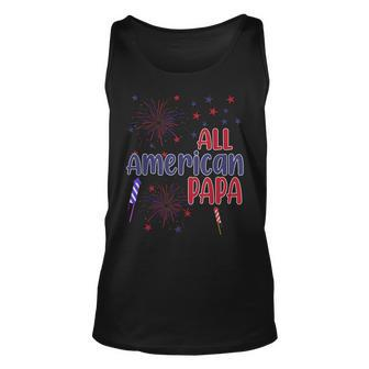 All American Papa Pride Usa Independence Day 4Th Of July Unisex Tank Top - Seseable