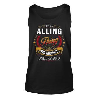 Alling Shirt Family Crest Alling T Shirt Alling Clothing Alling Tshirt Alling Tshirt Gifts For The Alling Unisex Tank Top - Seseable