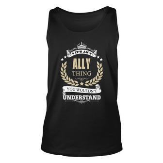 Ally Shirt Personalized Name Gifts T Shirt Name Print T Shirts Shirts With Name Ally  Unisex Tank Top