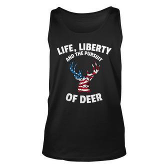 American Flag Deer 4Th Of July - The Pursuit Of Deer Unisex Tank Top - Seseable