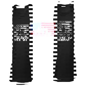 American Flag Soldiers Usa Thank You Veterans Proud Veteran Unisex Tank Top | Mazezy