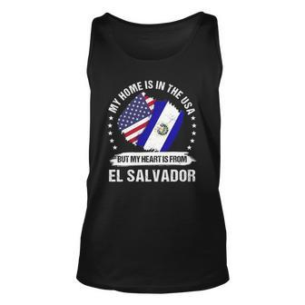 American Patriot El Salvador Flag American Salvadoran Roots Unisex Tank Top | Mazezy