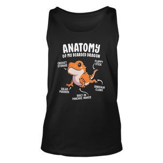 Anatomy Of A Bearded Dragon Gift For Reptile Lover Unisex Tank Top | Mazezy