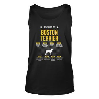 Anatomy Of Boston Terrier Dog Lover Unisex Tank Top | Mazezy