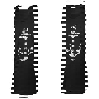 Anchor Antique White Boat & Sail Unisex Tank Top | Mazezy