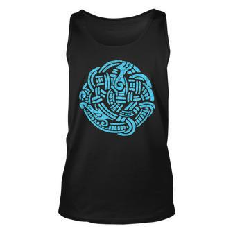 Ancient Viking Serpent Amulet For Nordic Lore Lovers V2 Unisex Tank Top - Seseable