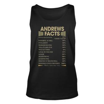 Andrews Name Gift Andrews Facts Unisex Tank Top - Seseable