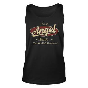 Angel Shirt Personalized Name Gifts T Shirt Name Print T Shirts Shirts With Name Angel Unisex Tank Top - Seseable