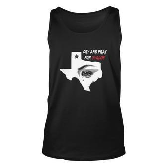 Anti Guns Cry And Pray For Uvalde Texas Unisex Tank Top | Mazezy