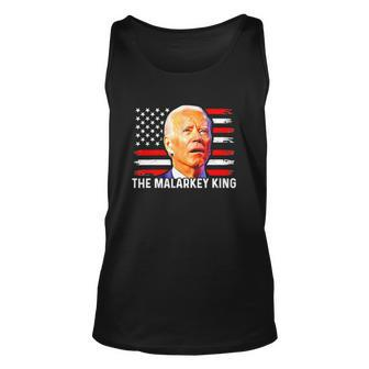 Anti Joe Biden The Malarkey King Pro Trump Ultra Maga King Unisex Tank Top | Mazezy