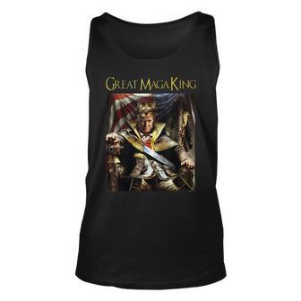 Anti Joe Biden Ultra Maga The Return Of The Great Maga King Unisex Tank Top | Favorety UK