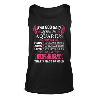 Aquarius Girl And God Said Let There Be Aquarius Girl Unisex Tank Top - Seseable