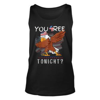 Are You Free Tonight 4Th Of July American Dabbing Bald Eagle Unisex Tank Top - Seseable