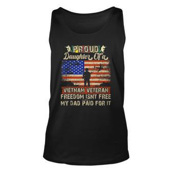 Army Military Navy - Proud Daughter Of A Vietnam Veteran Unisex Tank Top | Mazezy