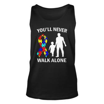 Autism Dad Autism Dad And Son Unisex Tank Top | Mazezy