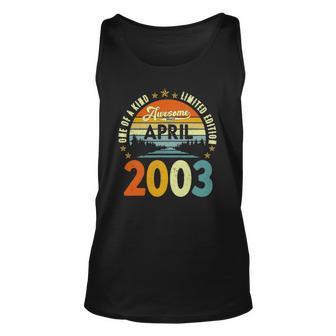 Awesome Since April 2003 Vintage 19Th Birthday Unisex Tank Top | Mazezy