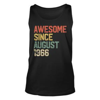 Awesome Since August 1966 Men 55Th Birthday 55 Year Old Unisex Tank Top - Seseable