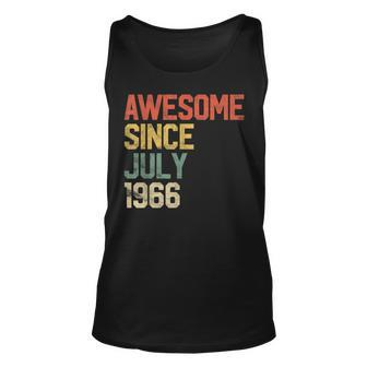 Awesome Since July 1966 Men Woman 55Th Birthday 55 Year Old Unisex Tank Top - Seseable