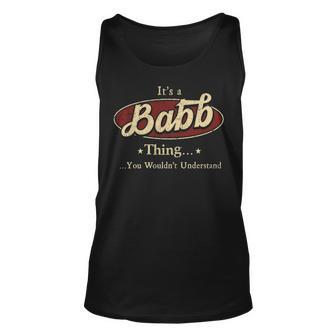 Babb Shirt Personalized Name Gifts T Shirt Name Print T Shirts Shirts With Names Babb Unisex Tank Top - Seseable
