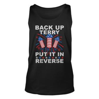 Back Up Terry Put It In Reverse Firework Funny 4Th Of July Unisex Tank Top | Mazezy CA
