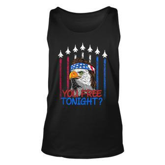 Bald Eagle You Free Tonight 4Th Of July Air Force Patriotic Unisex Tank Top - Seseable