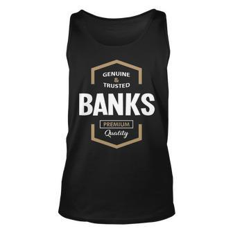 Banks Name Gift Banks Premium Quality Unisex Tank Top - Seseable