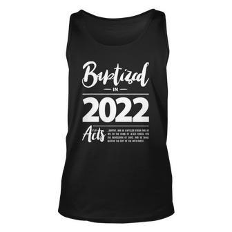 Baptized In 2022 Bible Acts 238 Vbs Christian Baptism Jesus Unisex Tank Top | Mazezy DE